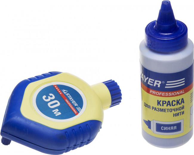 Набор STAYER Нить разметочная с синей краской в 2-хкомпонентном корпусе, 115гx30м  ,  ( 2-06383-H2 ) Набор STAYER Нить разметочная с синей краской в 2-хкомпонентном корпусе, 115гx30м  ,  ( 2-06383-H2 )