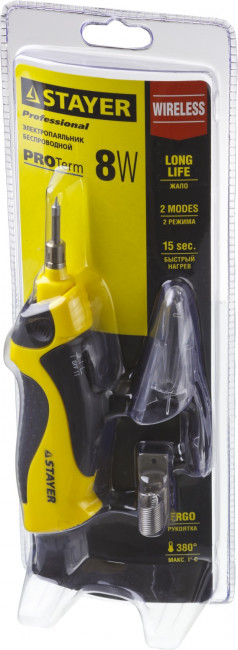 Паяльник STAYER "PROFESSIONAL" беспроводной, 4.5В, 8Вт,  ( 55409 )