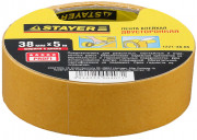 Двухсторонняя клейкая лента на полипропиленовой основе, STAYER 1221-38-05, 38мм х 5м,  ( 1221-38-05 )