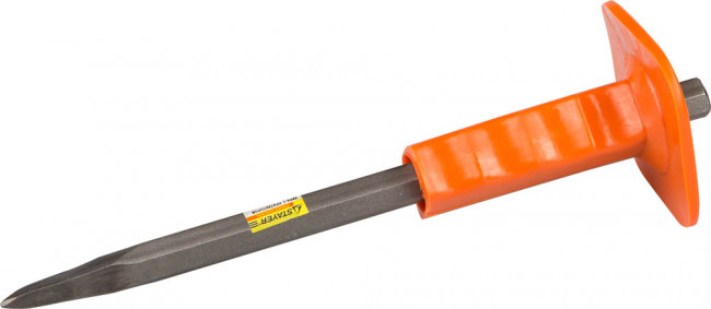 Зубило STAYER "PROFI" пикообразное с протектором, 300мм,  ( 2142-30 )