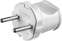 Вилка MAXElectro электрическая, 6А/220В, белая, STAYER,  ( 55150-W )