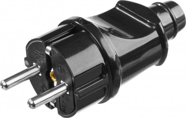 Вилка MAXElectro электрическая, 16А/220В, с заземлением, черная, STAYER,  ( 55160-B )