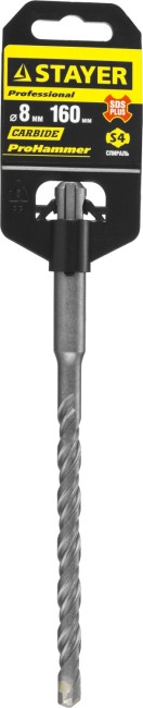 Бур STAYER "PROFESSIONAL" по бетону, хвостовик "SDS PLUS", 8x160мм,  ( 2930-160-08_z01 ) Бур STAYER "PROFESSIONAL" по бетону, хвостовик "SDS PLUS", 8x160мм,  ( 2930-160-08_z01 )