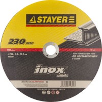 Круг отрезной абразивный STAYER "MASTER" по нержавеющей стали, для УШМ, 230х2,0х22,2мм,  ( 36222-230-2.0_z01 )