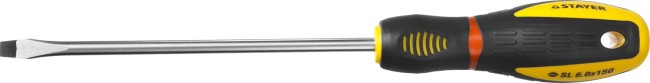 Отвертка STAYER "PROFI" "PROTech", двухкомп рукоятка, намагниченная, Cr-Mo, SL6,0x150мм  ,  ( 25131-06-15_z02 ) Отвертка STAYER "PROFI" "PROTech", двухкомп рукоятка, намагниченная, Cr-Mo, SL6,0x150мм  ,  ( 25131-06-15_z02 )