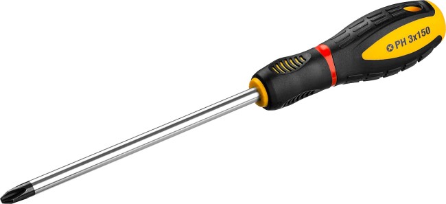 Отвертка STAYER "PROFI" "PROTech", двухкомп рукоятка, намагниченная, Cr-Mo, PH3x150мм,  ( 25132-3-15_z02 ) Отвертка STAYER "PROFI" "PROTech", двухкомп рукоятка, намагниченная, Cr-Mo, PH3x150мм,  ( 25132-3-15_z02 )