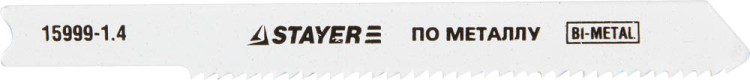 Полотна STAYER "PROFI", U118AF, для эл/лобзика, Bi-MetalI, по металлу (1,5-2мм), US-хвост., шаг 1,4мм, 50мм, 2шт,  ( 15999-1.4_z01 )