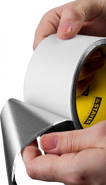 Алюминиевая лента, STAYER Professional 12268-50-25, до 120°С, 50мкм, 50мм х 25м, ( 12268-50-25 ) Алюминиевая лента, STAYER Professional 12268-50-25, до 120°С, 50мкм, 50мм х 25м, ( 12268-50-25 )