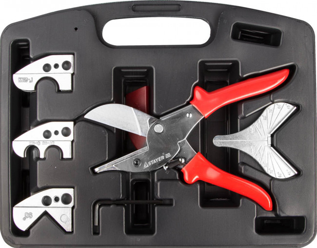 Набор STAYER "PROFI" Ножницы для резки пластиковых профилей, 6 предметов,  ( 23374-H6 ) Набор STAYER "PROFI" Ножницы для резки пластиковых профилей, 6 предметов,  ( 23374-H6 )