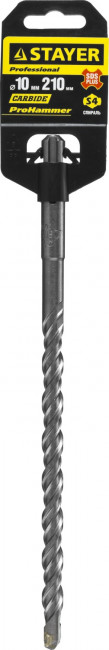 Бур STAYER "PROFESSIONAL" по бетону, хвостовик "SDS PLUS", 10x210мм,  ( 2930-210-10_z01 ) Бур STAYER "PROFESSIONAL" по бетону, хвостовик "SDS PLUS", 10x210мм,  ( 2930-210-10_z01 )