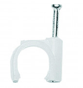 Скоба-держатель для круглого кабеля, 4 мм, 100 шт, с оцинкованным гвоздем, STAYER,  ( 4510-04 )