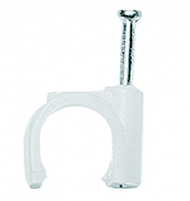 Скоба-держатель для круглого кабеля, 4 мм, 100 шт, с оцинкованным гвоздем, STAYER,  ( 4510-04 )