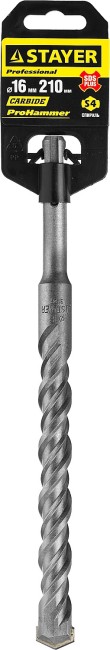 Бур STAYER "PROFESSIONAL" по бетону, хвостовик "SDS PLUS", 16x210мм,  ( 2930-210-16_z01 )
