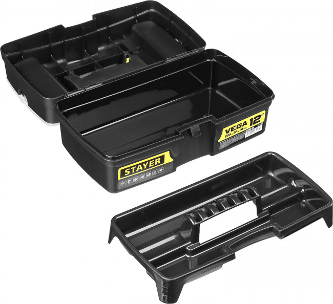 Ящик для инструмента "VEGA-12" пластиковый, STAYER,  ( 38105-13_z03 ) Ящик для инструмента "VEGA-12" пластиковый, STAYER,  ( 38105-13_z03 )