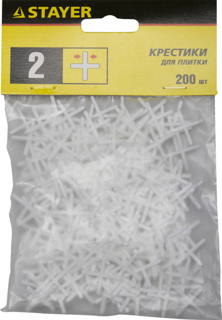 STAYER 2мм крестики для плитки, 200шт,  ( 3380-2 )