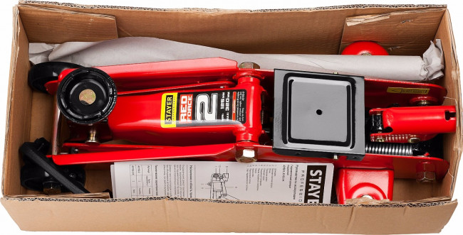 Домкрат гидравлический подкатной "RED FORCE", 2т, 125-320мм, STAYER 43152-2,  ( 43152-2 ) Домкрат гидравлический подкатной "RED FORCE", 2т, 125-320мм, STAYER 43152-2,  ( 43152-2 )