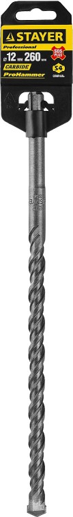 Бур STAYER "PROFESSIONAL" по бетону, хвостовик "SDS PLUS", 12x260мм,  ( 2930-260-12_z01 )