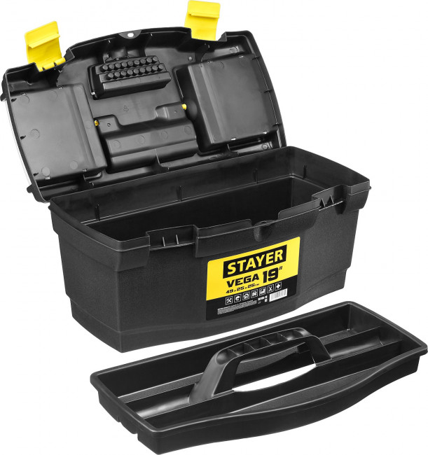 Ящик для инструмента "VEGA-19" пластиковый, STAYER,  ( 38105-18_z03 ) Ящик для инструмента "VEGA-19" пластиковый, STAYER,  ( 38105-18_z03 )