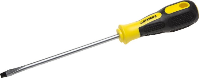 Отвертка STAYER "PROFI" ULTRA, Сr-V, намагниченная, SL 6,0 х 150 мм,  ( 25131-06-15_z01 ) Отвертка STAYER "PROFI" ULTRA, Сr-V, намагниченная, SL 6,0 х 150 мм,  ( 25131-06-15_z01 )