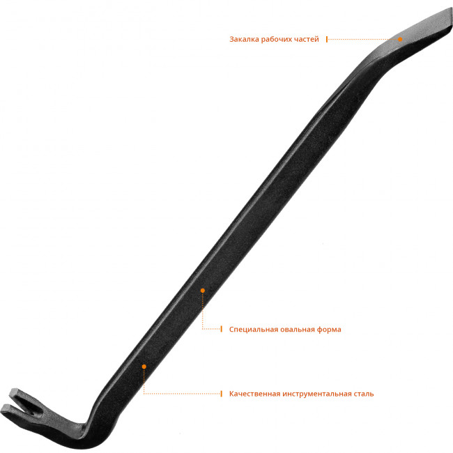 Лом-гвоздодер "HERCULES", 450 мм, 22х12 мм, кованый усиленный, STAYER ( 21643-45 )