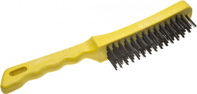 Щетка STAYER "MASTER" проволочная стальная с пластмассовой ручкой, 5 рядов , ( 35015-5 ) Щетка STAYER "MASTER" проволочная стальная с пластмассовой ручкой, 5 рядов , ( 35015-5 )