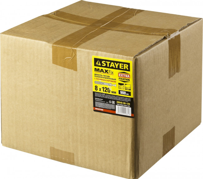 Дюбель-гвоздь полипропиленовый, потайный бортик, 8 x 120 мм, 700 шт, STAYER,  ( 30640-08-120 ) Дюбель-гвоздь полипропиленовый, потайный бортик, 8 x 120 мм, 700 шт, STAYER,  ( 30640-08-120 )