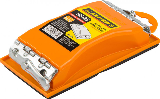 Брусок STAYER для шлифования, пластмассовый, 165х85мм ,  ( 3566-165 ) Брусок STAYER для шлифования, пластмассовый, 165х85мм ,  ( 3566-165 )
