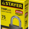Замок STAYER "STANDARD" навесной, металлический корпус, закаленная дужка, 75 мм,  ( 37160-75 )