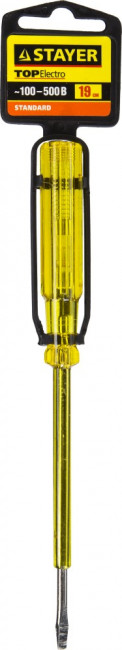 Пробник STAYER "STANDARD" электрический, 100-500В, 190мм, этикетка-флажок,  ( 2570-19_z01 ) Пробник STAYER "STANDARD" электрический, 100-500В, 190мм, этикетка-флажок,  ( 2570-19_z01 )
