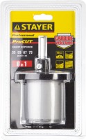 Набор STAYER "PROFESSIONAL": Коронки с основанием и центровочным сверлом, d=33, 53, 67, 73мм, 6предм,  ( 33345-H6 )