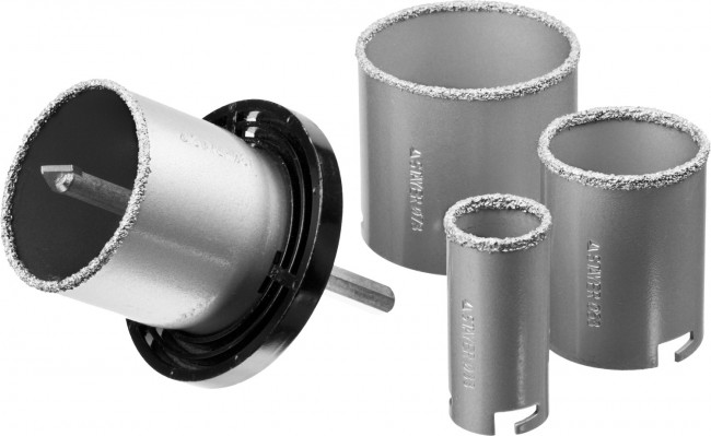 Набор STAYER "PROFESSIONAL": Коронки с основанием и центровочным сверлом, d=33, 53, 67, 73мм, 6предм,  ( 33345-H6 )