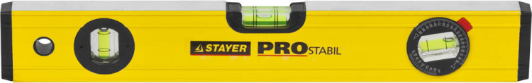 Уровень STAYER "PROFI" PROSTABIL профессион коробчатый, усилен, 2 фрезер поверхн, 3 ампулы (1 поворотная), 40 см,  ( 3471-040_z01 )