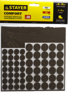 Набор STAYER "COMFORT": Накладки самоклеящиеся на мебельные ножки, 98 шт, коричневые,  ( 40916-H98 )