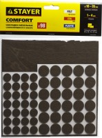 Набор STAYER "COMFORT": Накладки самоклеящиеся на мебельные ножки, 98 шт, коричневые,  ( 40916-H98 )