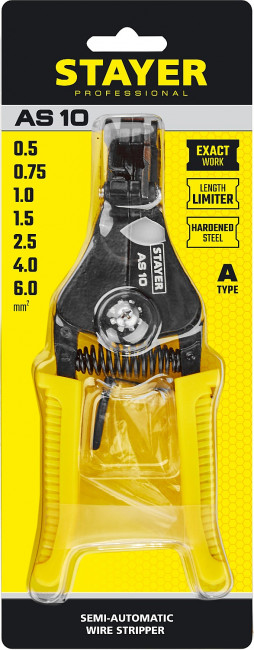 Стриппер полуавтоматический AS-10, 0.5 - 6 мм2, STAYER Стриппер полуавтоматический AS-10, 0.5 - 6 мм2, STAYER