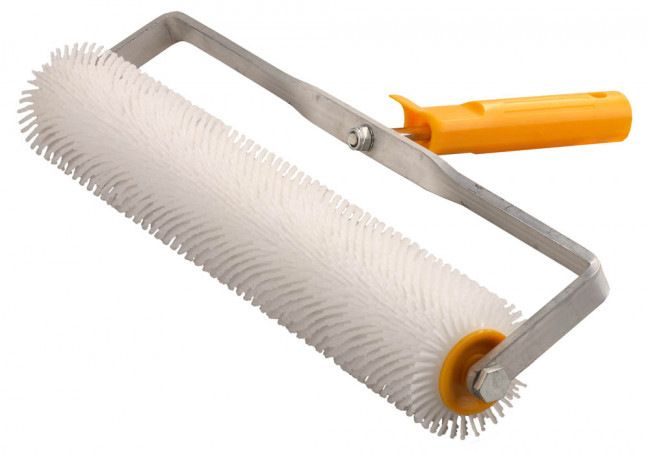 Валик игольчатый STAYER для наливных полов в сборе, пластмассовые иглы, бюгель 8мм, 75х400мм  ,  ( 03951-40 ) Валик игольчатый STAYER для наливных полов в сборе, пластмассовые иглы, бюгель 8мм, 75х400мм  ,  ( 03951-40 )