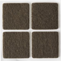 Накладки STAYER "COMFORT" на мебельные ножки, самоклеящиеся, фетровые, коричневые, квадратные - 25*25 мм, 4 шт,  ( 40912-25 )