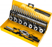 Набор метчиков и плашек STAYER "MASTER", плашки 7шт, метчики компл. 21шт, метчикодерж. 1шт, плашкодерж. 1шт, резьбомер 1шт, отвертка 1шт, 32 предмета,  ( 28014-H32 )