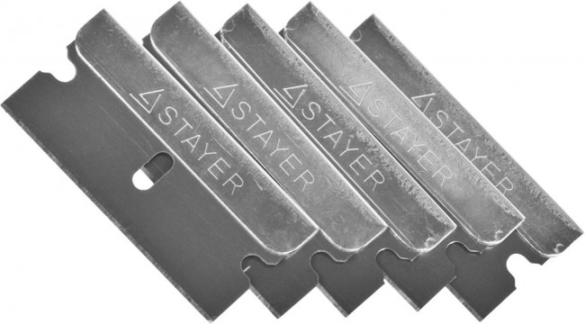 Лезвия STAYER "MASTER" сменные для скребков арт. 0853, 08533, 08535, тип Н01, 40мм, 5шт  ,  ( 08549-S5_z01 ) Лезвия STAYER "MASTER" сменные для скребков арт. 0853, 08533, 08535, тип Н01, 40мм, 5шт  ,  ( 08549-S5_z01 )