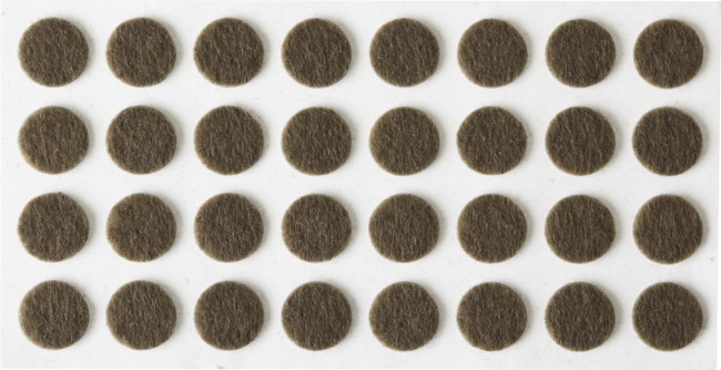 Накладки STAYER "COMFORT" на мебельные ножки, самоклеящиеся, фетровые, коричневые, круглые - диаметр 10 мм, 32 шт,  ( 40910-10 )