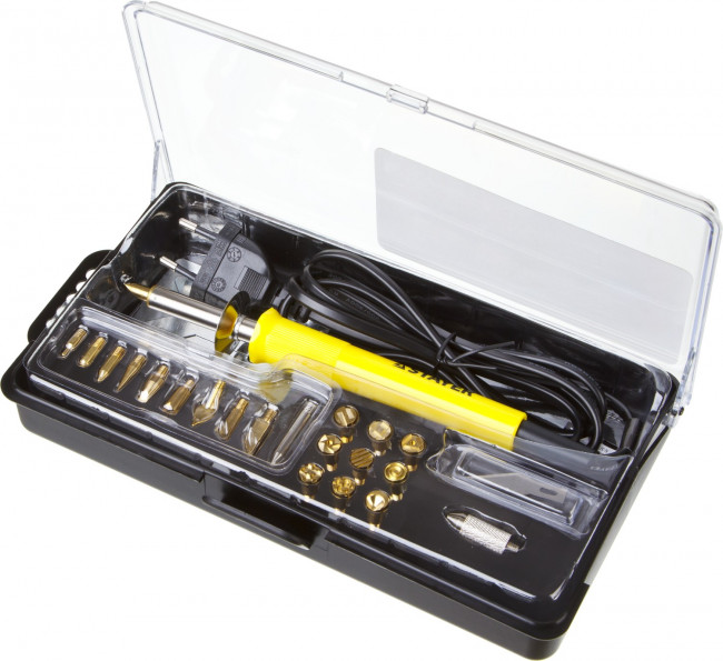 Прибор для выжигания STAYER "PROFESSIONAL", 3в1, с набором насадок 20шт,  ( 45227 )