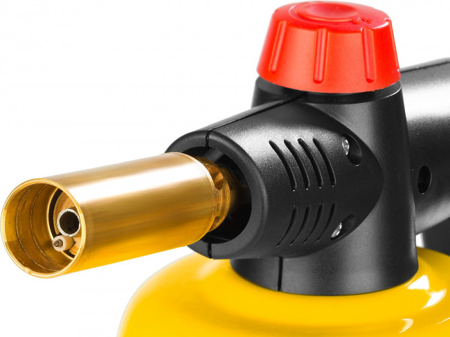 Паяльная лампа газовая STAYER "MASTER", на баллон, с пьезоподжигом, регулировка пламени, 1850С,  ( 55590 )