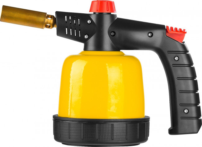 Паяльная лампа газовая STAYER "MASTER", на баллон, с пьезоподжигом, регулировка пламени, 1850С,  ( 55590 )