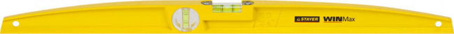 Уровень STAYER "PROFI" WINMax литой усиленный, 2 цельные противоудар ампулы, фрезерован базовая поверхность, 60см,  ( 34713-060_z01 )