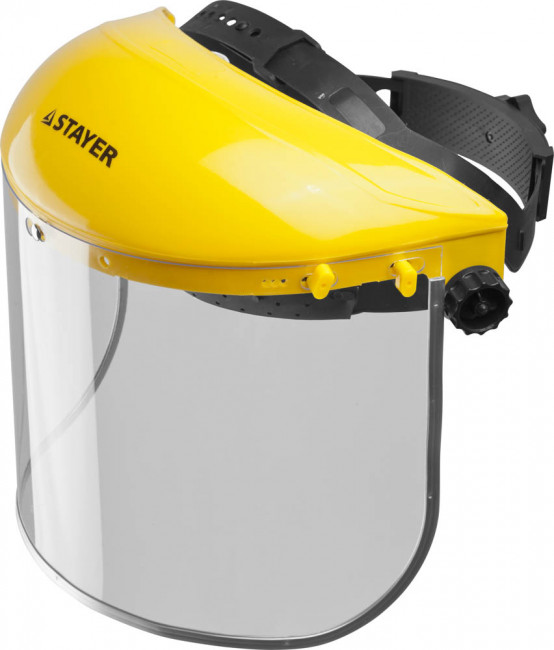Щиток лицевой защитный STAYER "MASTER" пластиковое оголовье, разборная конструкция, визор из поликарбоната 400х200мм, ( 11081 ) Щиток лицевой защитный STAYER "MASTER" пластиковое оголовье, разборная конструкция, визор из поликарбоната 400х200мм, ( 11081 )