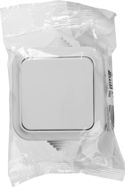 Выключатель STAYER "MASTER" "MAXIMA" одноклавишный, IP54, 6А, 220В,  ( 54301-W )