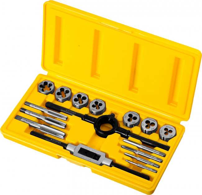 Набор метчиков и плашек STAYER "MASTER", метчикодержатель 1шт, плашкодержатель 1шт, метчики 7шт, плашки 7шт, 16 предметов,  ( 28010-H16_z01 ) Набор метчиков и плашек STAYER "MASTER", метчикодержатель 1шт, плашкодержатель 1шт, метчики 7шт, плашки 7шт, 16 предметов,  ( 28010-H16_z01 )