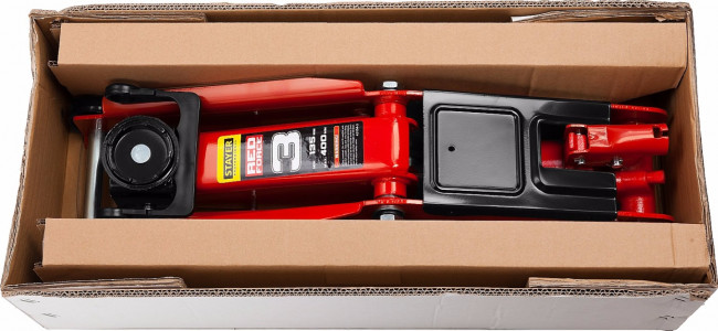 Домкрат гидравлический подкатной "RED FORCE", 3т, 135-400мм, STAYER 43154-3,  ( 43154-3 )