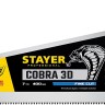 Ножовка универсальная (пила) "Cobra 3D" 400мм, 7TPI, 3D зуб, точн.рез вдоль и поперек волокон, для средних заготовок из всех видов материалов, STAYER ( 1512-40_z01 )