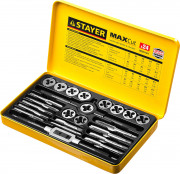 Набор метчиков и плашек STAYER "MASTER", метчикодержатель 1шт, плашкодержатель 1шт, метчики 11шт, плашки 11шт, 24 предмета,  ( 28020-H24 )